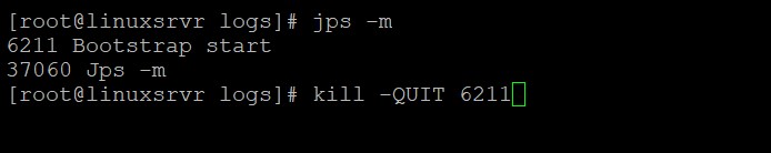 Java Thread Dump using kill