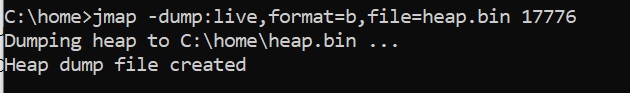 jmap command output