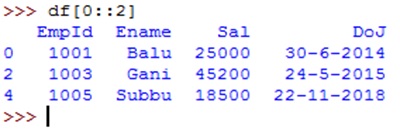 retrieving range of rows