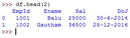 retrieving rows from data frame