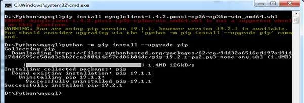 python mysql client