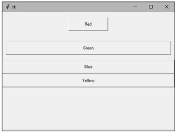 python arranging widget